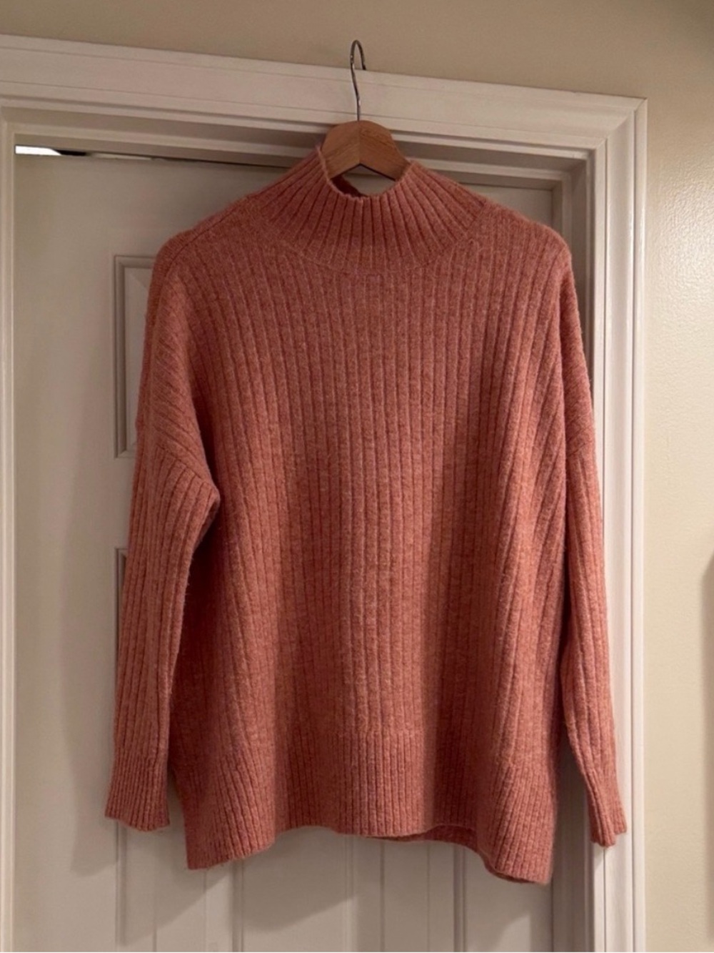 LOFT Women's Cowl Neck Sweater - Rose Pink